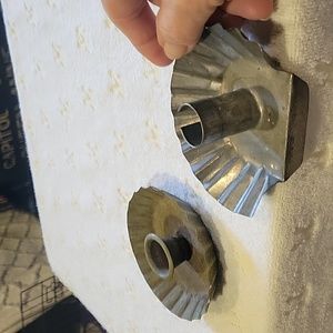 Antique Tin Taper candle  holders, euc